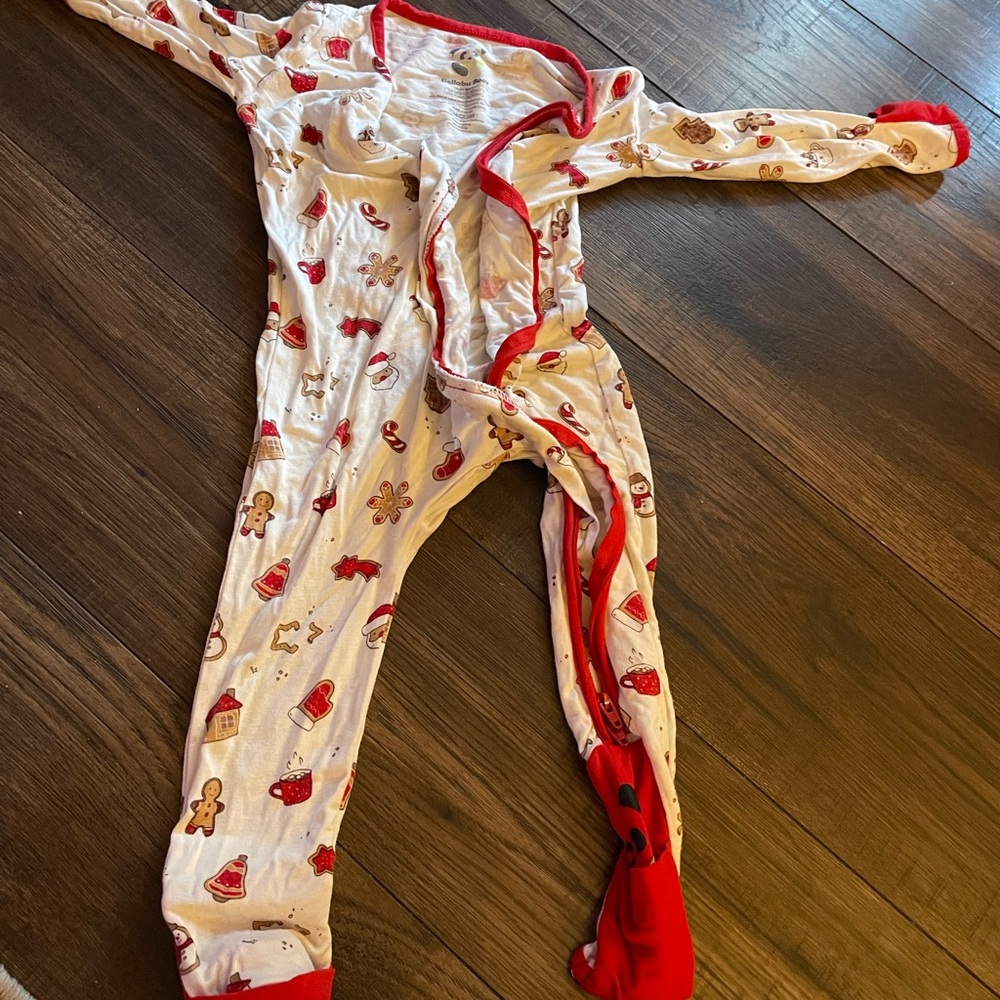 Festive Red and White Kids One Piece